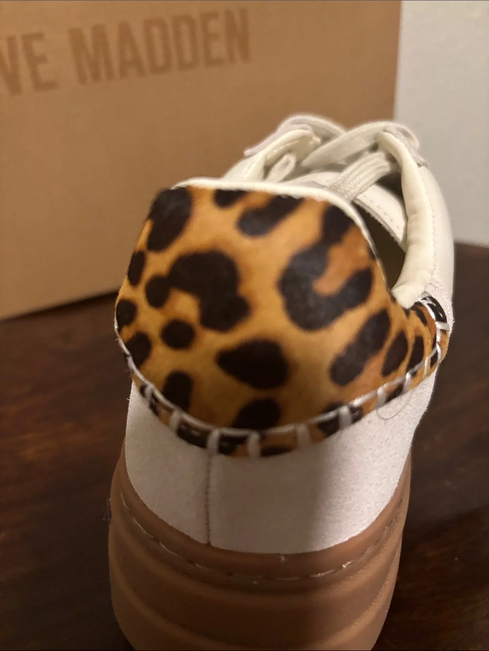 Steve Madden Cream, Tan & Leopard Platform Sneakers